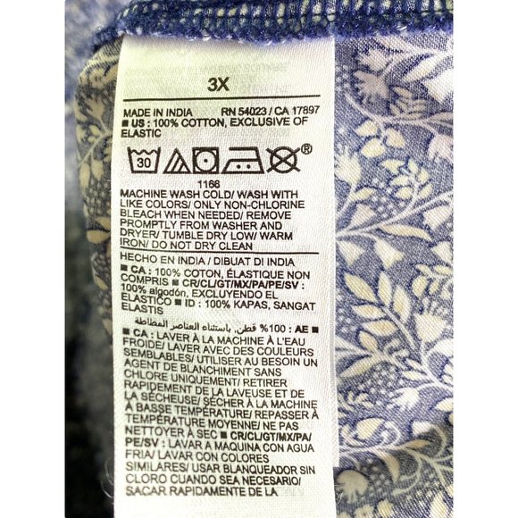 Old Navy Women's Blue Floral Flutter Sleeveless‎ Smocked Top 3X Boho Festival - Picture 6 of 6